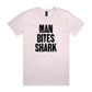 Man Bites Shark T Shirts for Men (Unisex)
