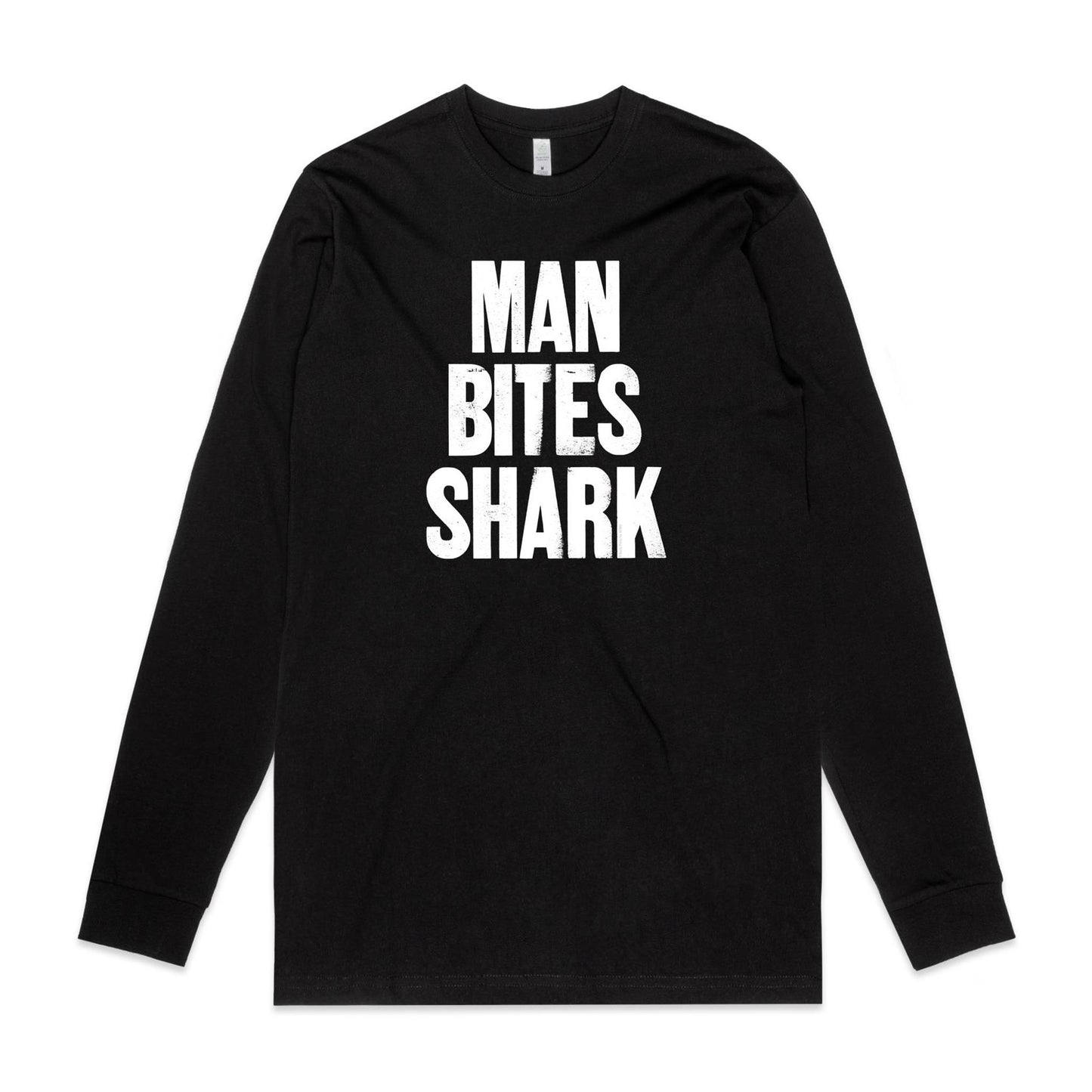 Man Bites Shark Long Sleeve T Shirts