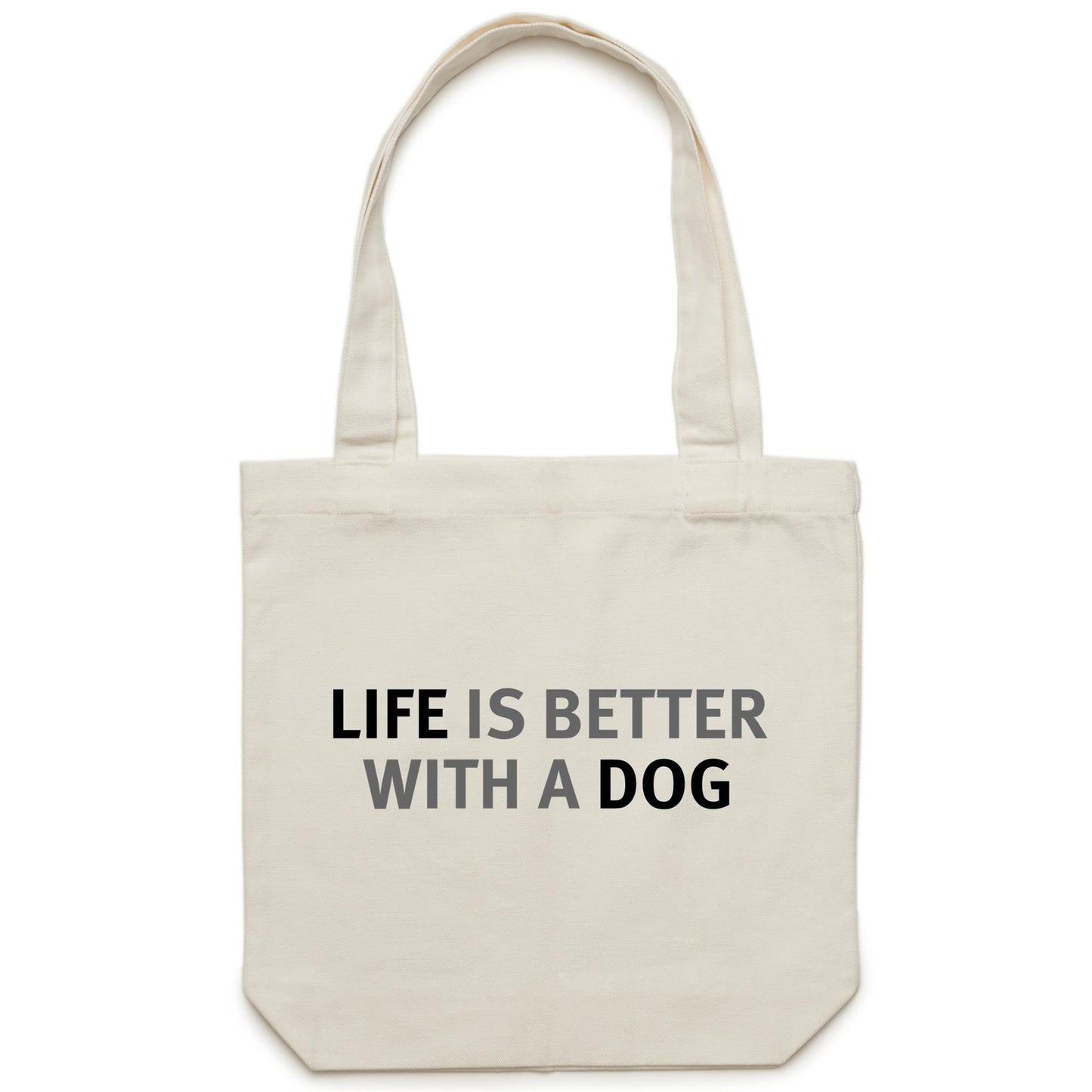 Life is Better with a Dog Canvas Totes
