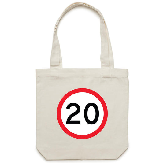 Age Milestone 20 Canvas Totes