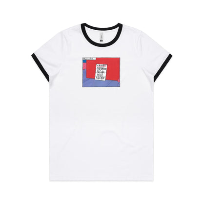 Dystopian Future Ringer T Shirts for Women