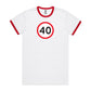 Age Milestone 40 Ringer T Shirts for Men (Unisex)