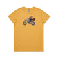 Australian Jesus on the Golden Motorbike T Shirts for Women