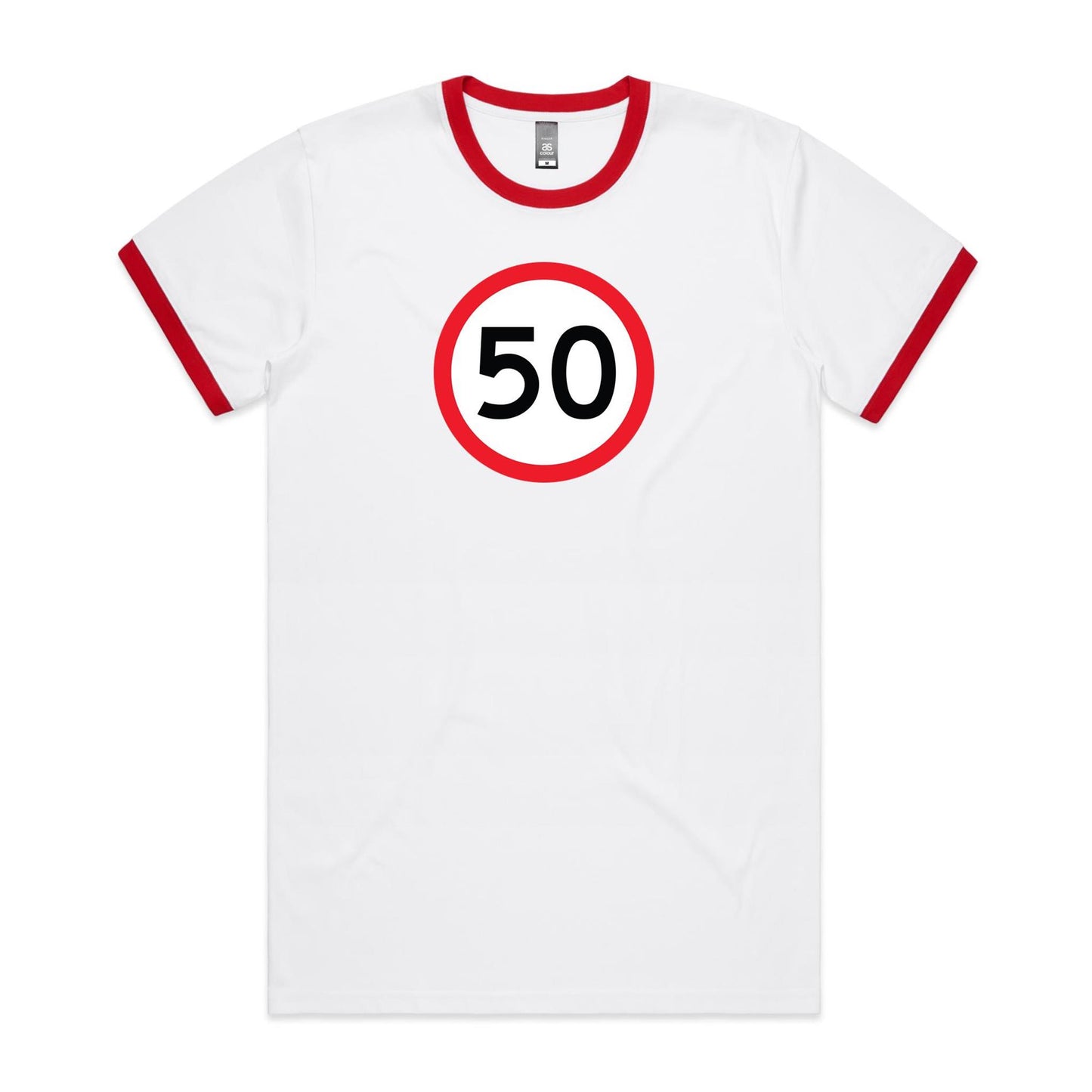 Age Milestone 50 Ringer T Shirts for Men