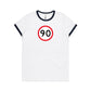 Age Milestone 90 Ringer T Shirts for Women