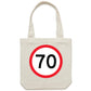 Age Milestone 70 Canvas Tote Bag