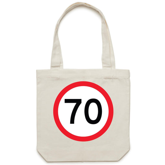 Age Milestone 70 Canvas Tote Bag