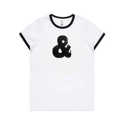Ampersand Ringer T Shirts for Women