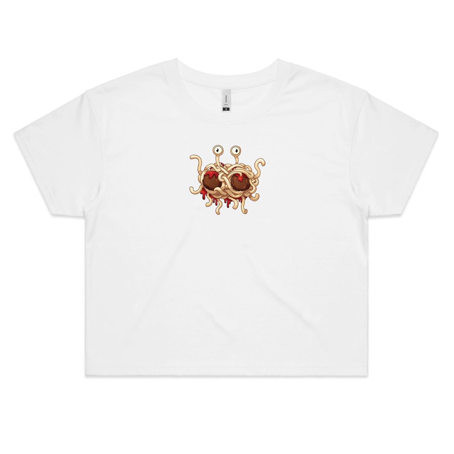 Flying Spaghetti Monster Crop T Shirts for Women