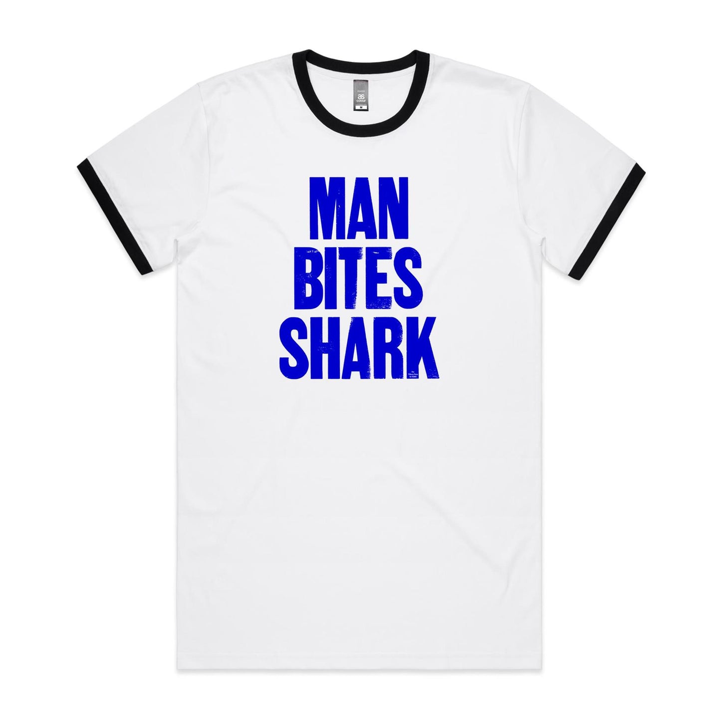 Man Bites Shark Ringer T Shirts