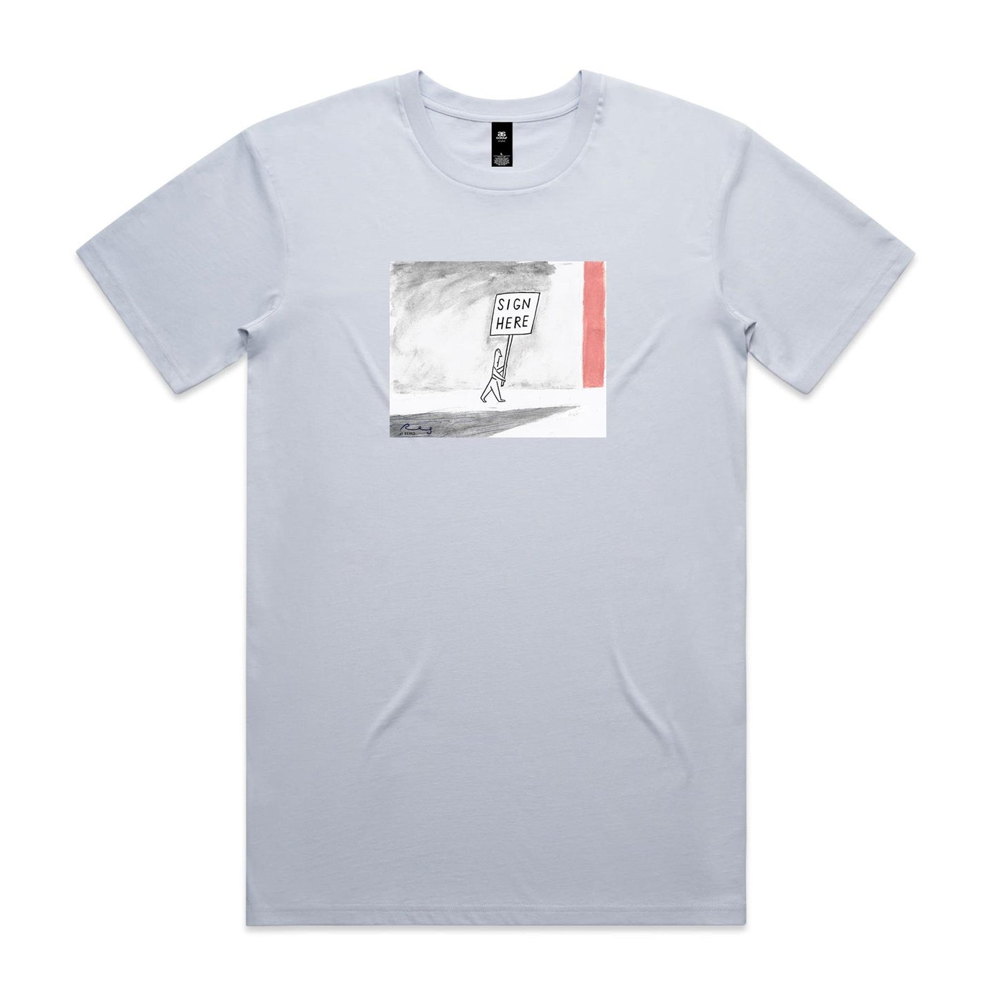 Sign Here T Shirts for Men (Unisex)