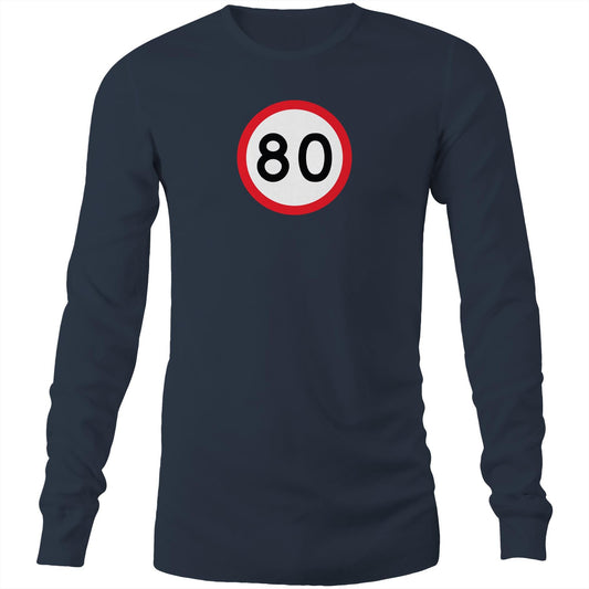 Age Milestone 80 Long Sleeve T Shirts for Men (Unisex)