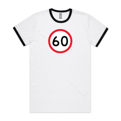 Age Milestone 60 Ringer T Shirts for Men (Unisex)