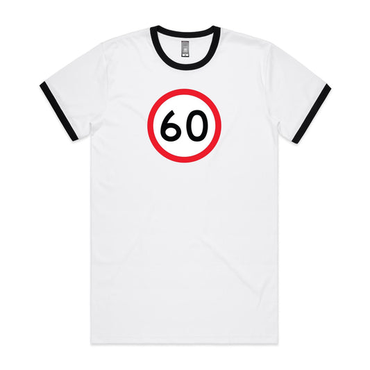 Age Milestone 60 Ringer T Shirts for Men (Unisex)
