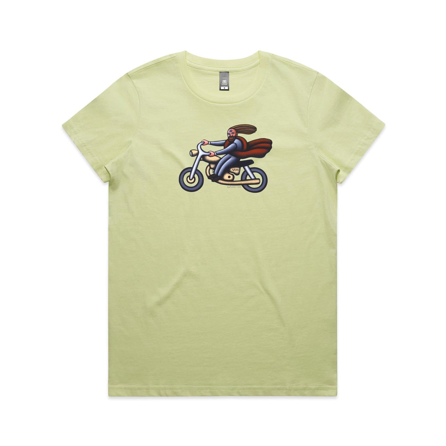 Australian Jesus on the Golden Motorbike T Shirts for Women