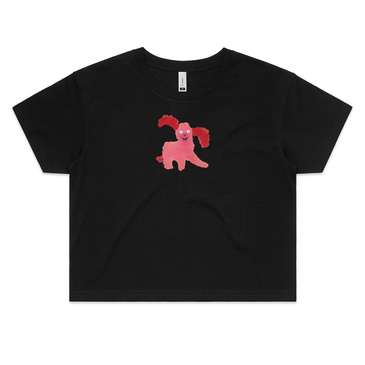 Pink Dog Crop T Shirts for Women