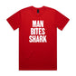 Man Bites Shark T Shirts for Men (Unisex)