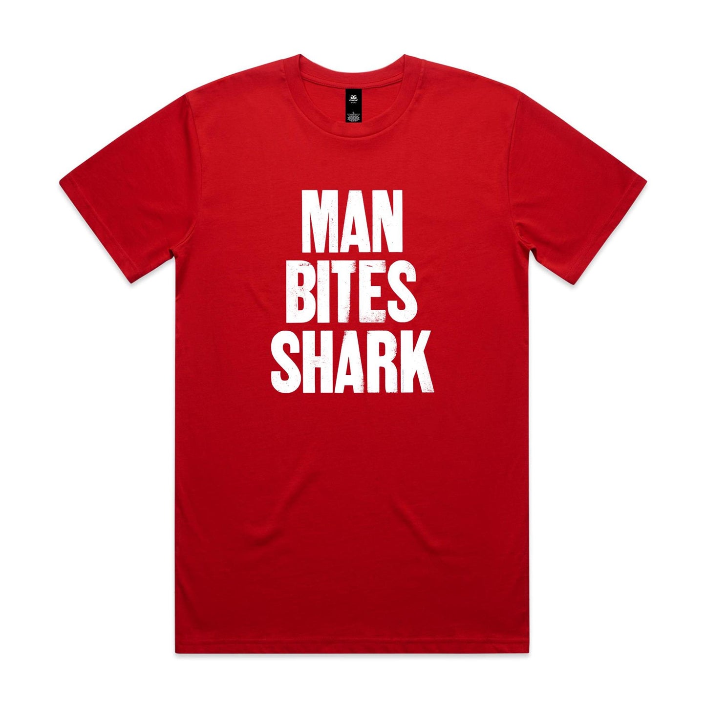 Man Bites Shark T Shirts for Men (Unisex)