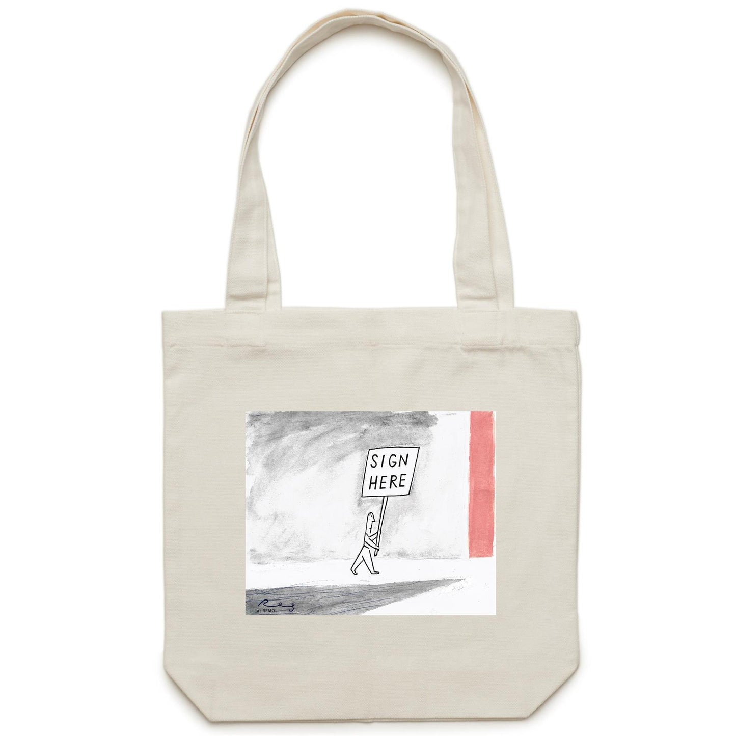 Sign Here Canvas Totes