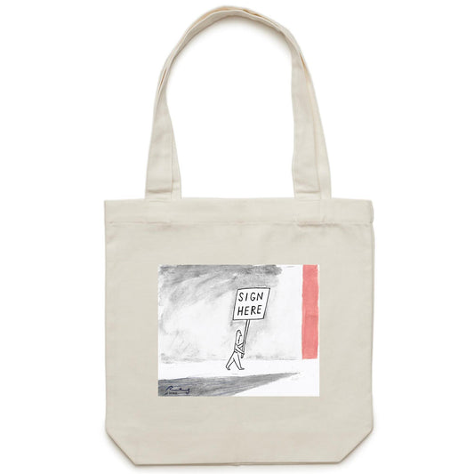 Sign Here Canvas Totes
