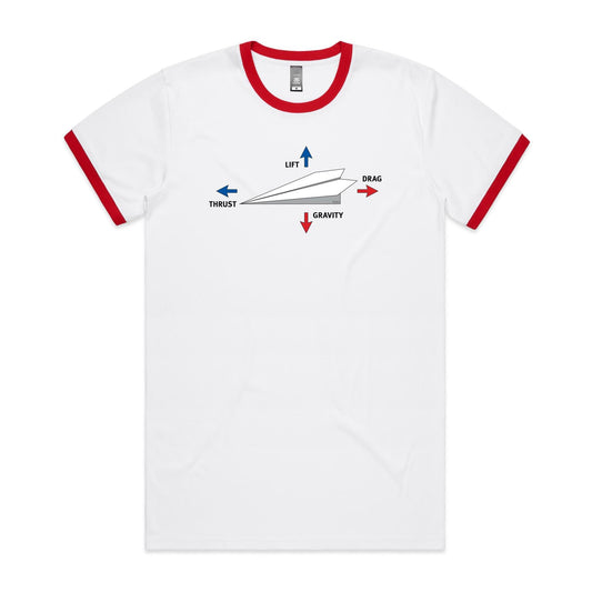 Paper Plane Ringer T Shirts