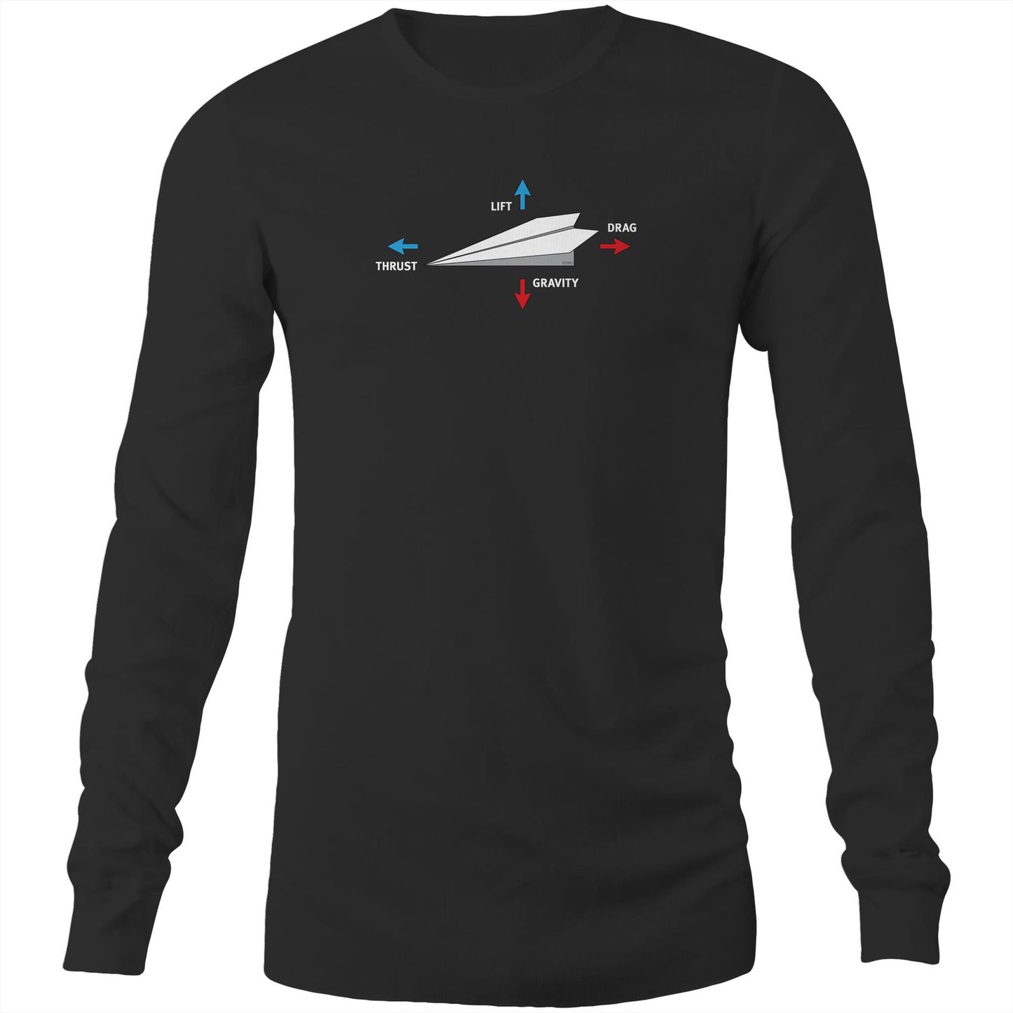 Paper Plane Long Sleeve T Shirts