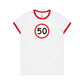 Age Milestone 50 Ringer T Shirts for Women