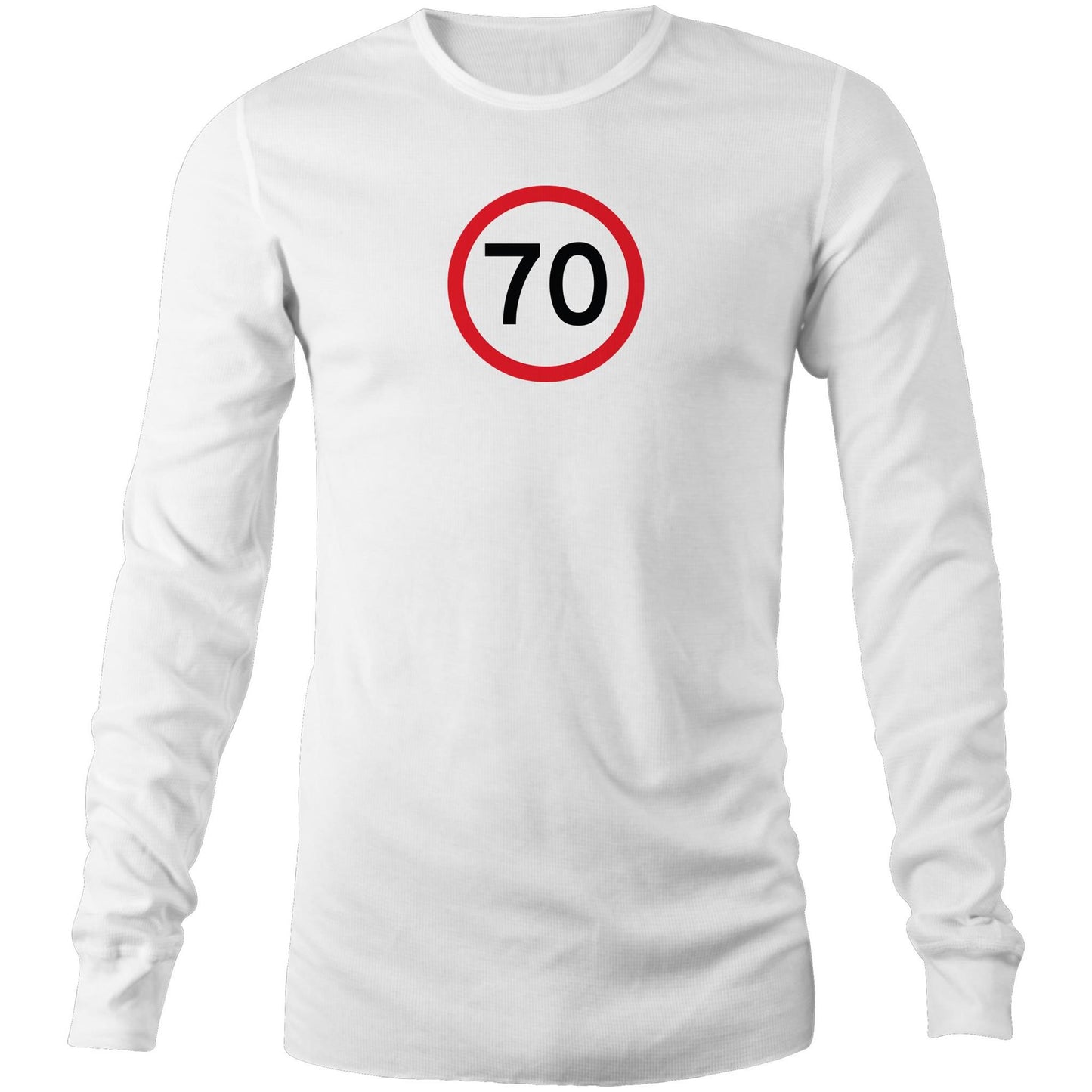 Age Milestone 70 Long Sleeve T Shirts for Men (Unisex)