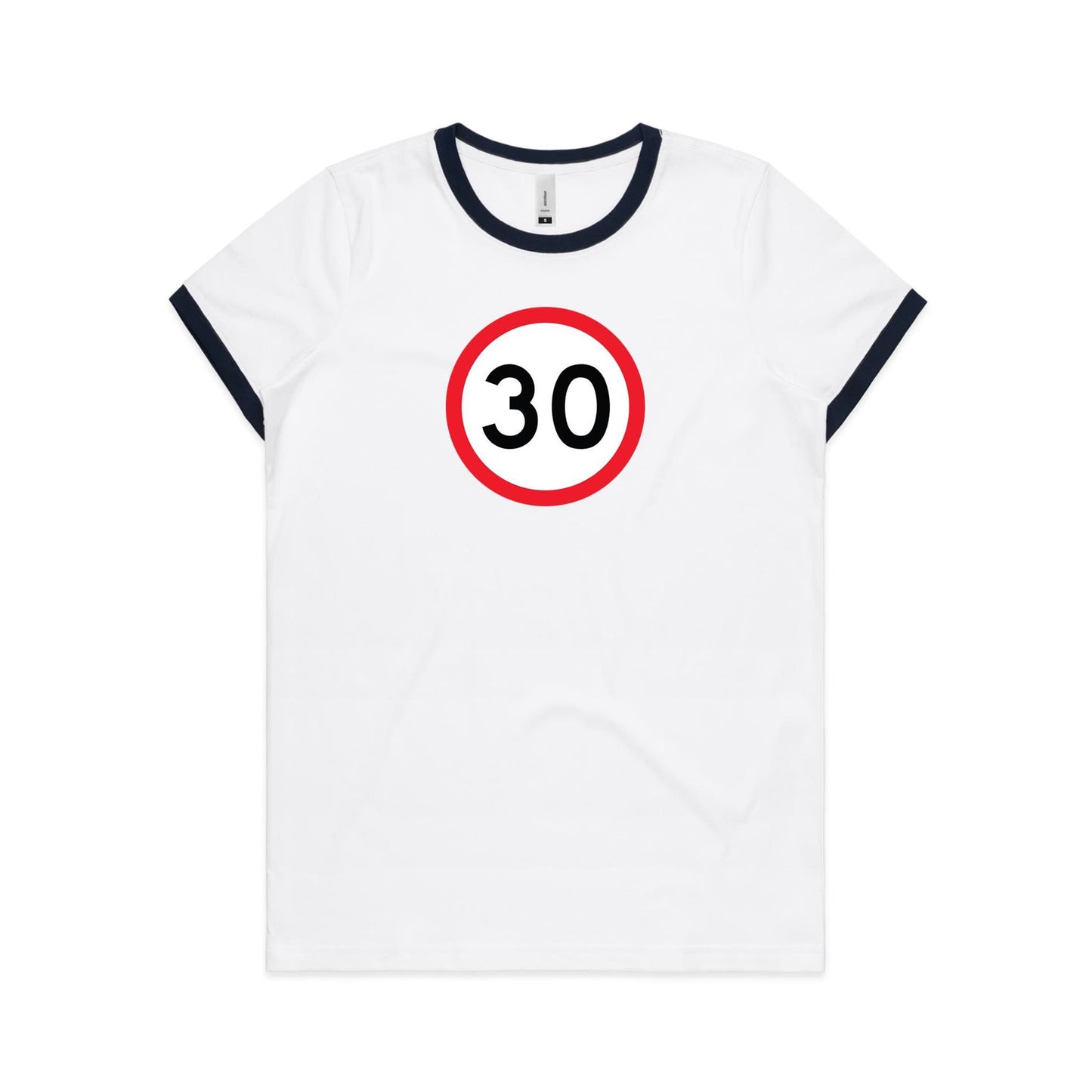 Age Milestone 30 Ringer T Shirts for Women