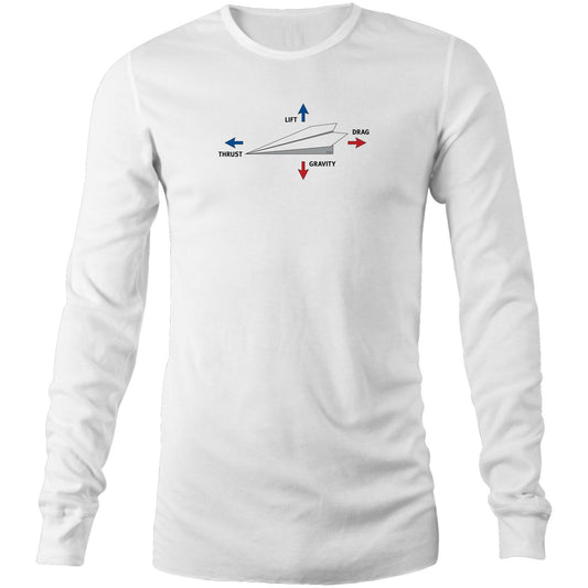 Paper Plane Long Sleeve T Shirts