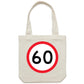 Age Milestone 60 Canvas Tote
