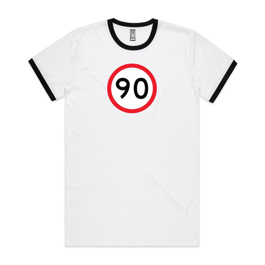 Age Milestone 90 Ringer T Shirts for Men (Unisex)