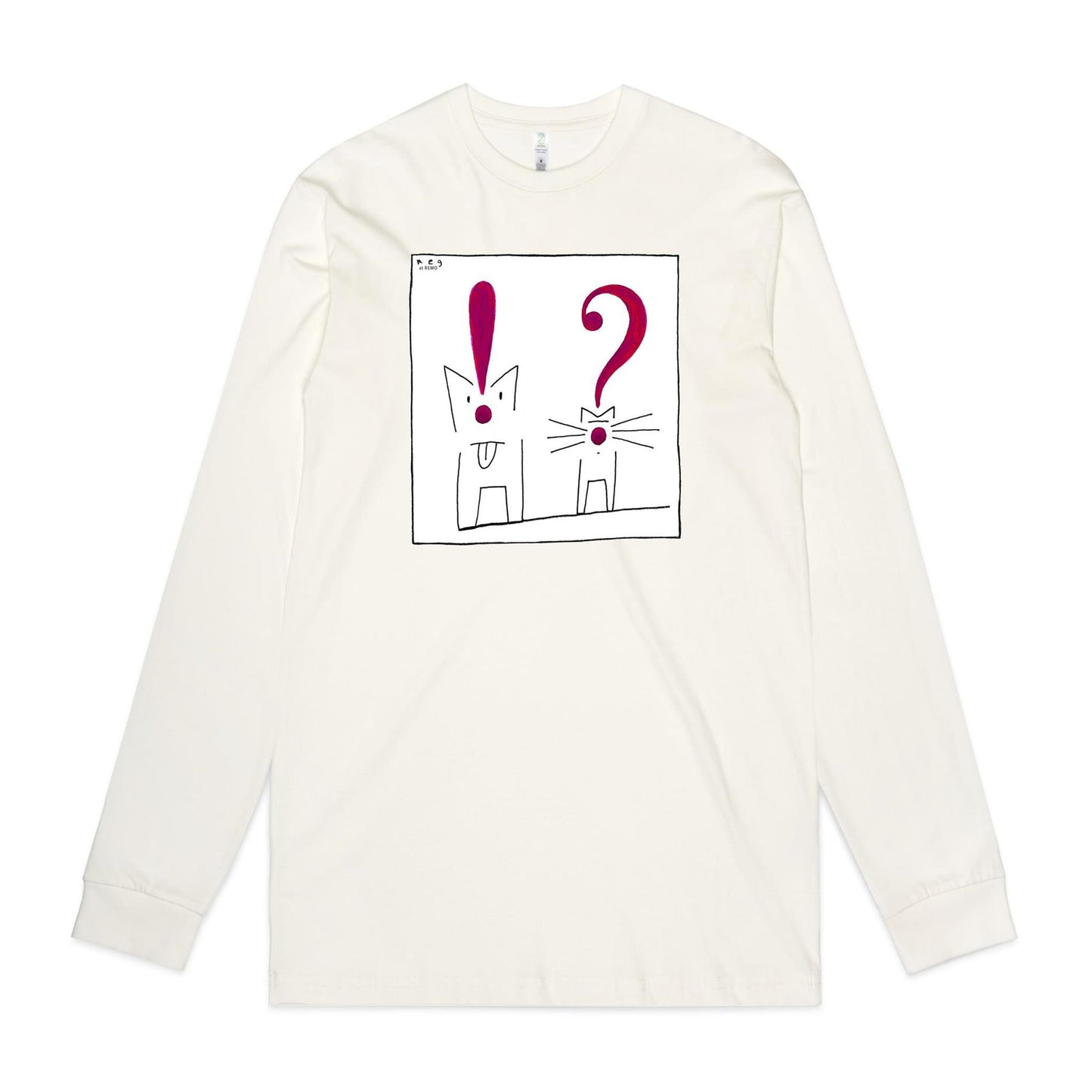 Dog & Cat Long Sleeve T Shirts for Men (Unisex)