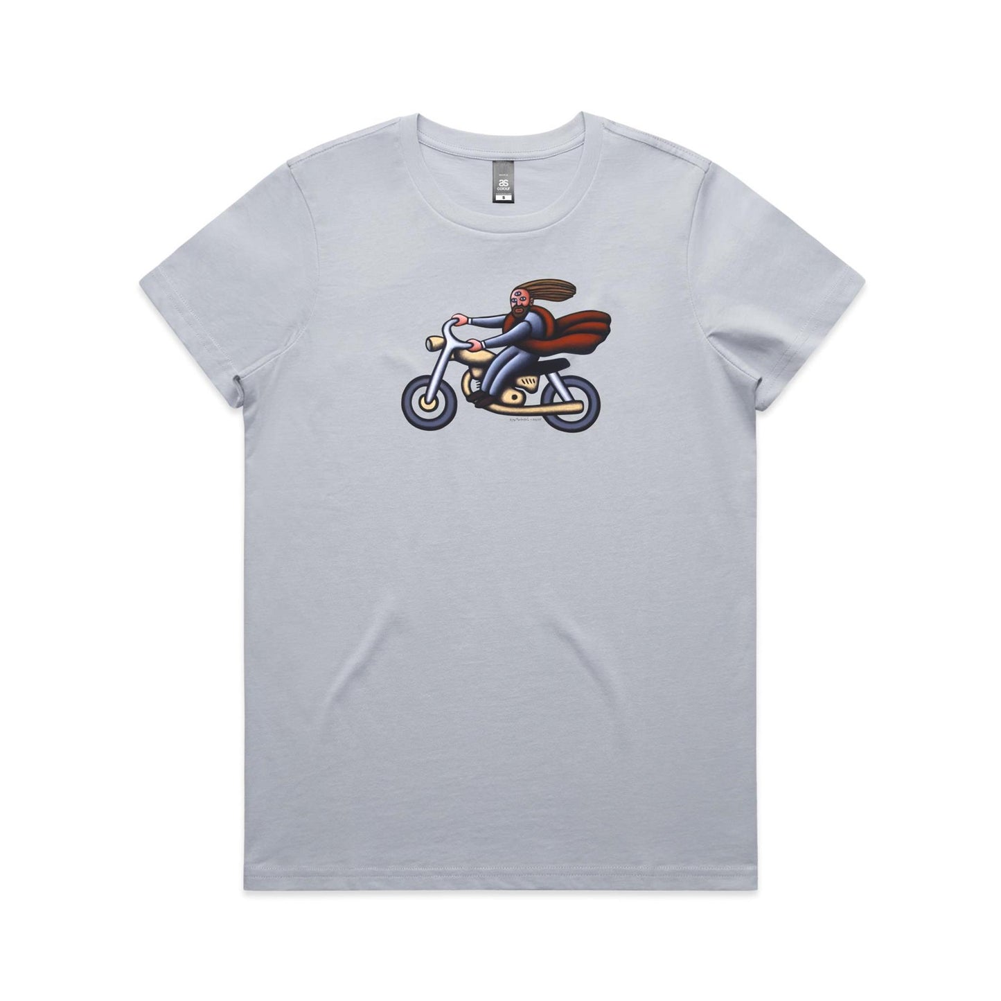Australian Jesus on the Golden Motorbike T Shirts for Women