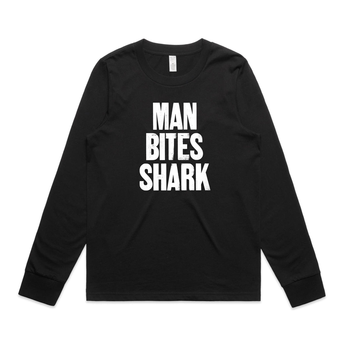 Man Bites Shark Long Sleeve T Shirts for Women