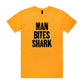 Man Bites Shark T Shirts for Men (Unisex)
