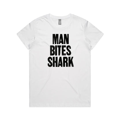 Man Bites Shark T Shirts for Women