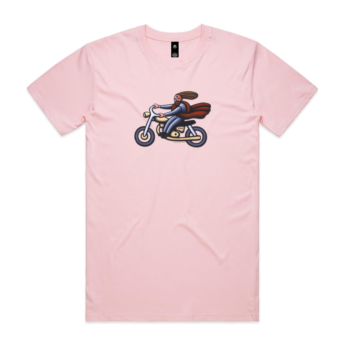 Australian Jesus on the Golden Motorbike T Shirts for Men (Unisex)