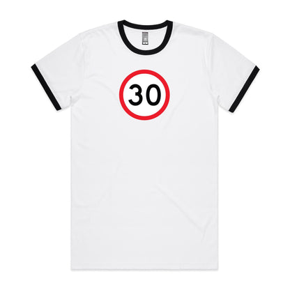 Age Milestone 30 Ringer T Shirts for Men (Unisex)