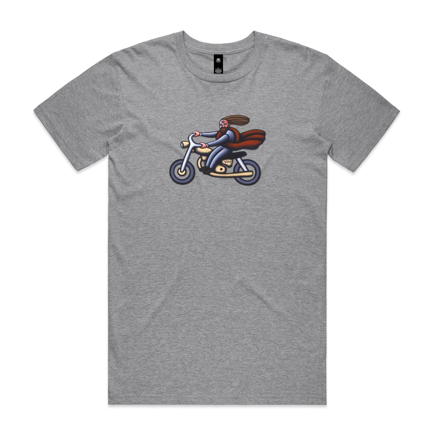 Australian Jesus on the Golden Motorbike T Shirts for Men (Unisex)