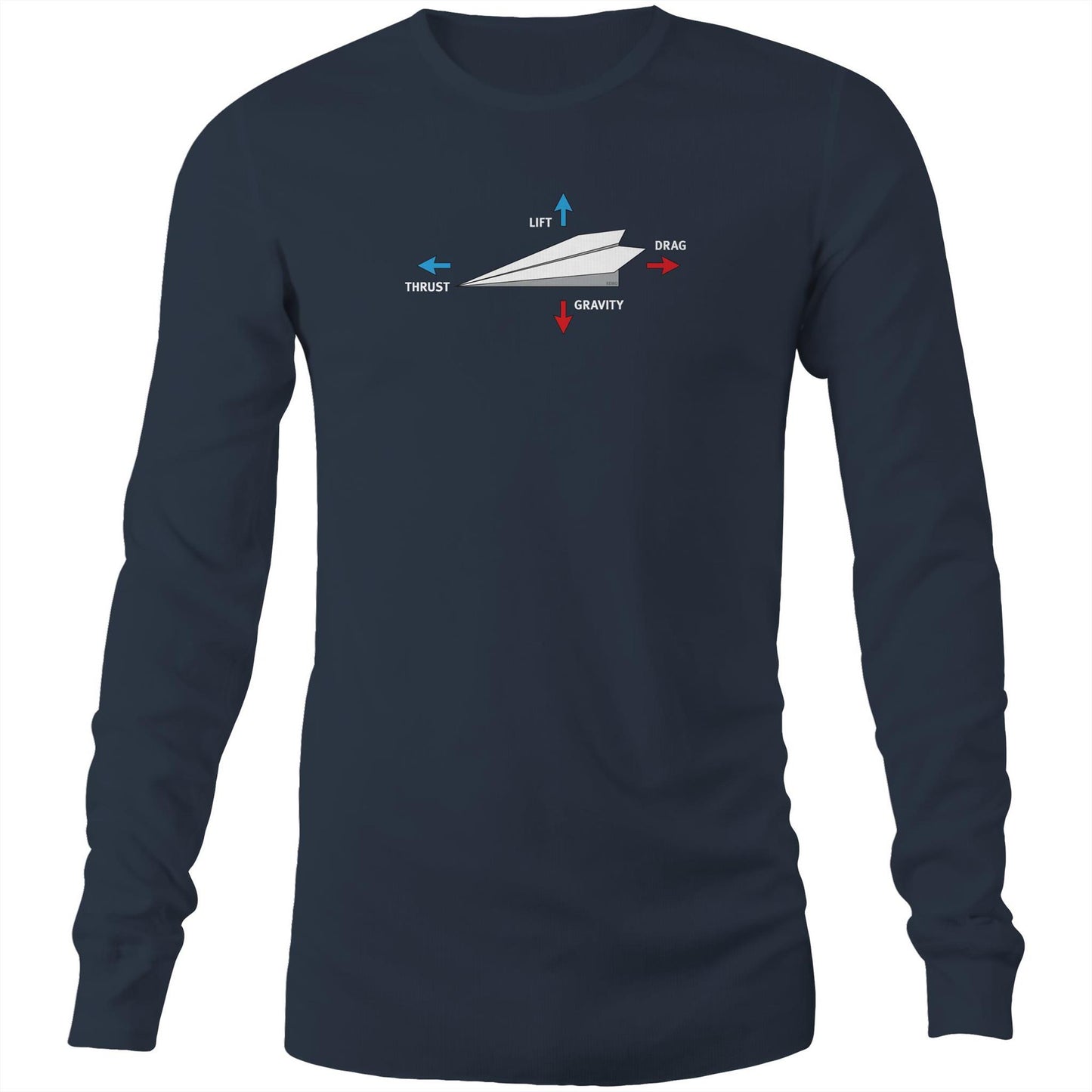 Paper Plane Long Sleeve T Shirts