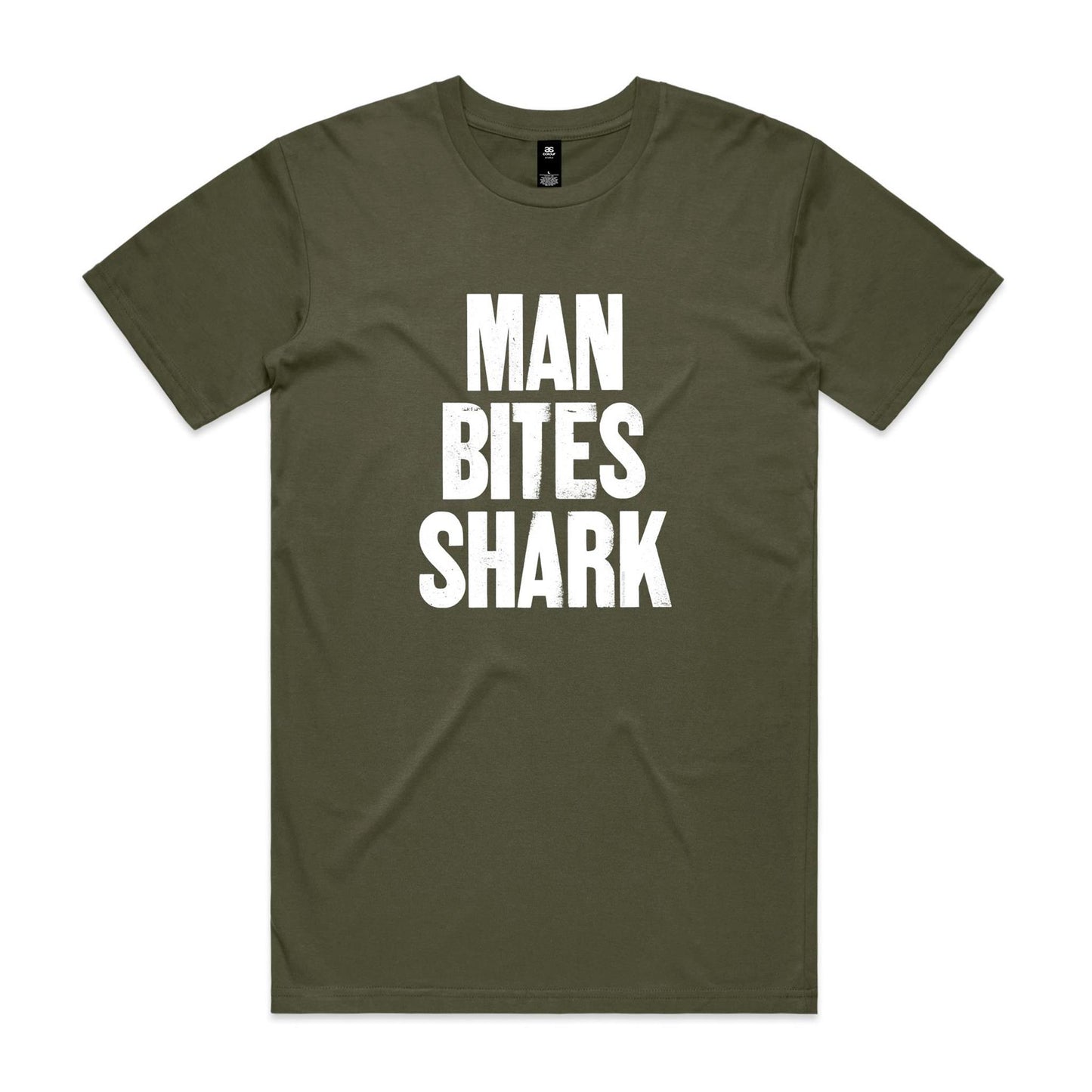 Man Bites Shark T Shirts for Men (Unisex)