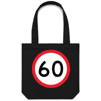 Age Milestone 60 Canvas Tote