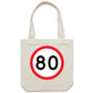 Age Milestone 80 Canvas Tote