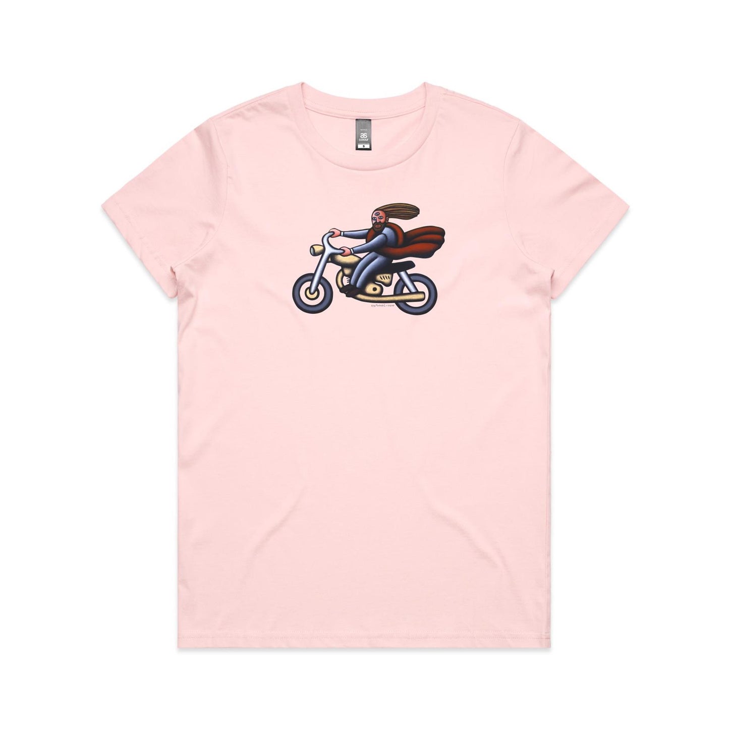 Australian Jesus on the Golden Motorbike T Shirts for Women