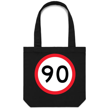 Age Milestone 90 Canvas Tote