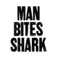 Man Bites Shark Canvas Totes