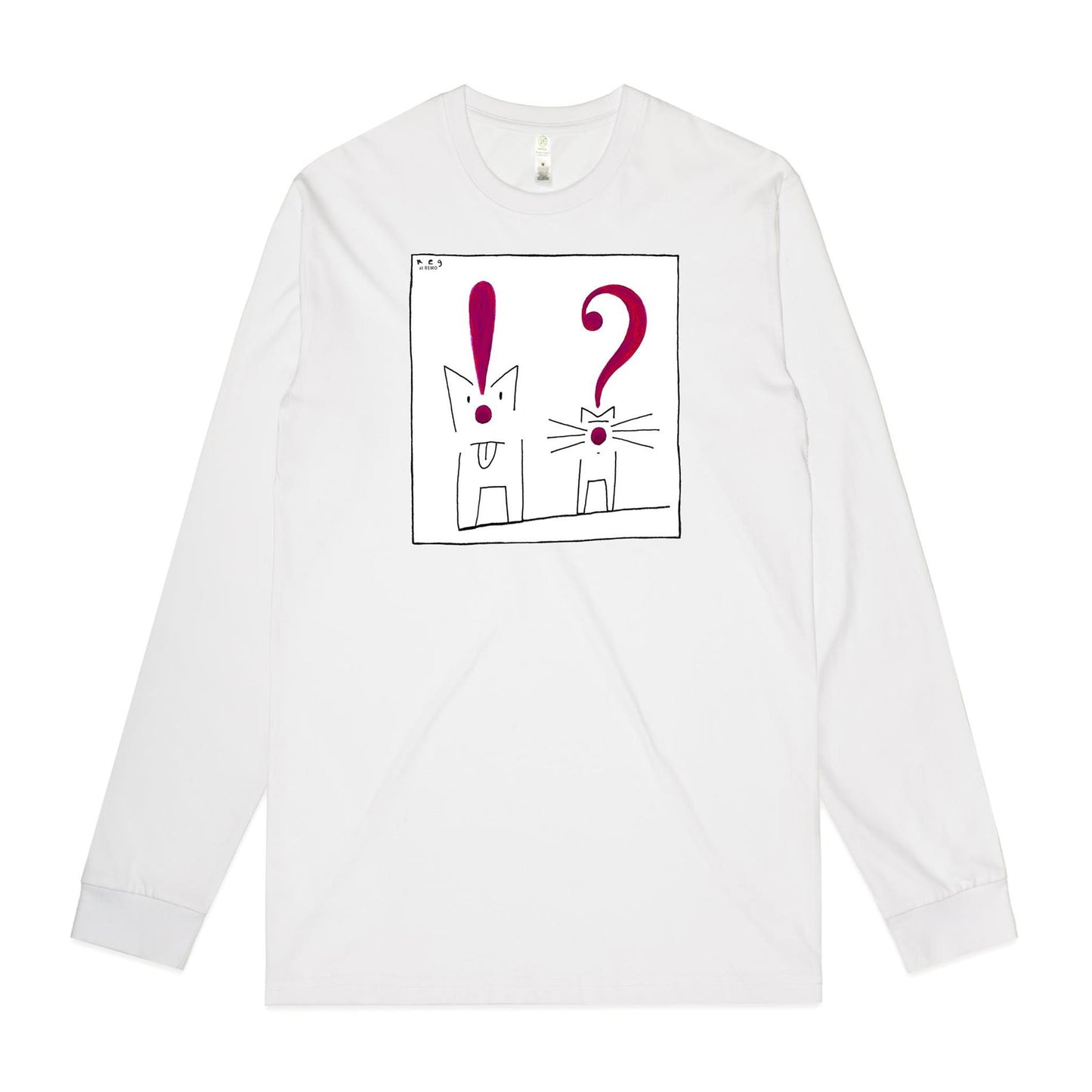 Dog & Cat Long Sleeve T Shirts for Men (Unisex)