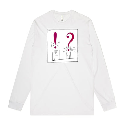 Dog & Cat Long Sleeve T Shirts for Men (Unisex)