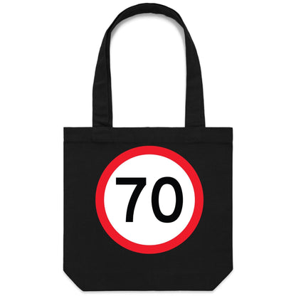 Age Milestone 70 Canvas Tote Bag